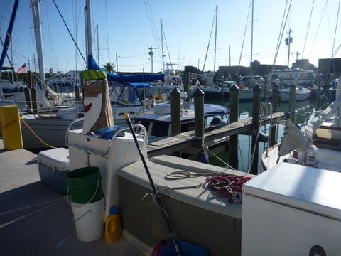 Will-C sitting in her transcient slip at Burdine's marina