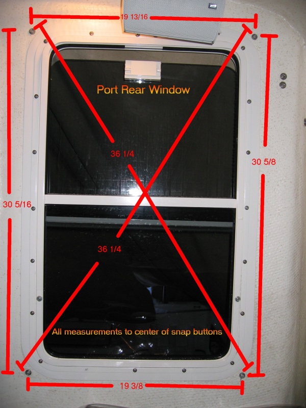 Window measurements for screen
