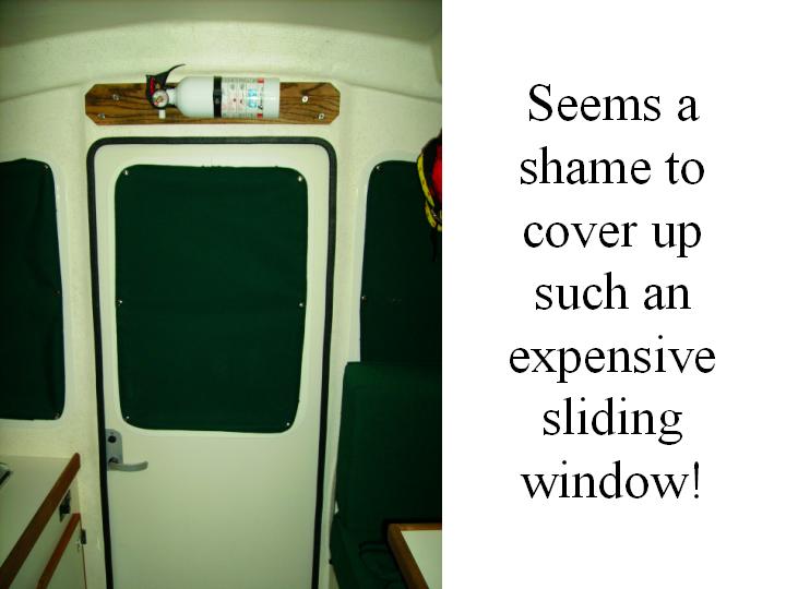 Window Shade on cabin door