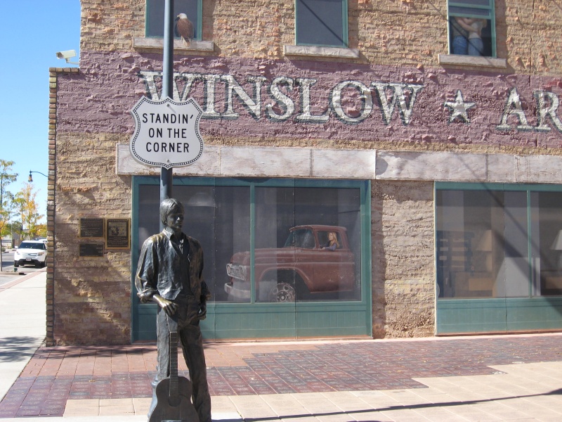 Winslow Arizona, "standing on the corner" tribute to the Eagles song. Take it Easy