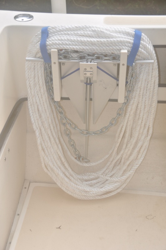 With 150 feet of 1/2 inch line and 6 ft of chain