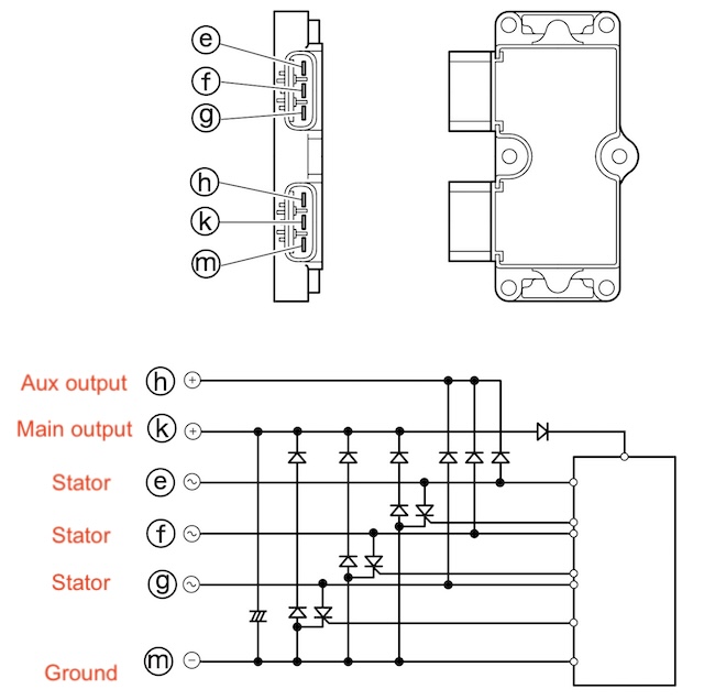 Yamaha F150 Regulator/Rectifier