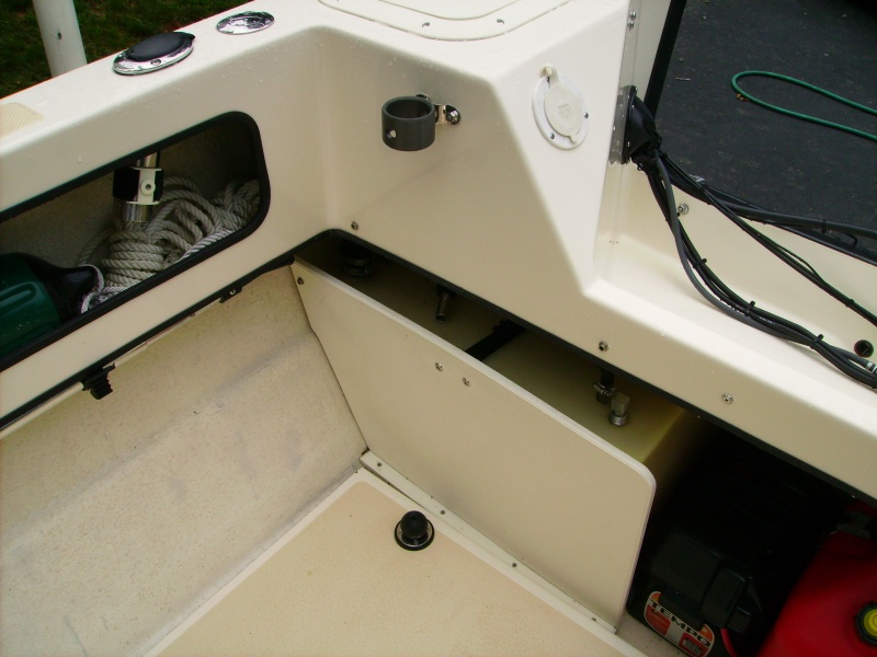 You can see that I mounted the Garhauer "wall mount" by through bolting with bolts supplied.  The mount is meant to secure around a rail, but I used half of the mount as a backing plate.