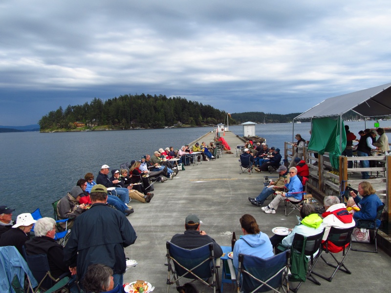 You can see the rain approaching but we held our ground through dinner